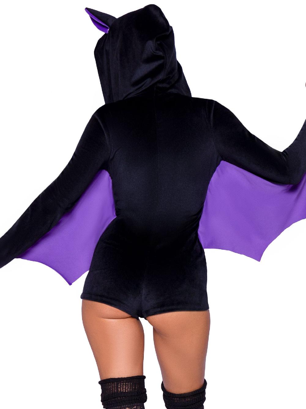 Leg Avenue Comfy Bat Costume Black/Purple