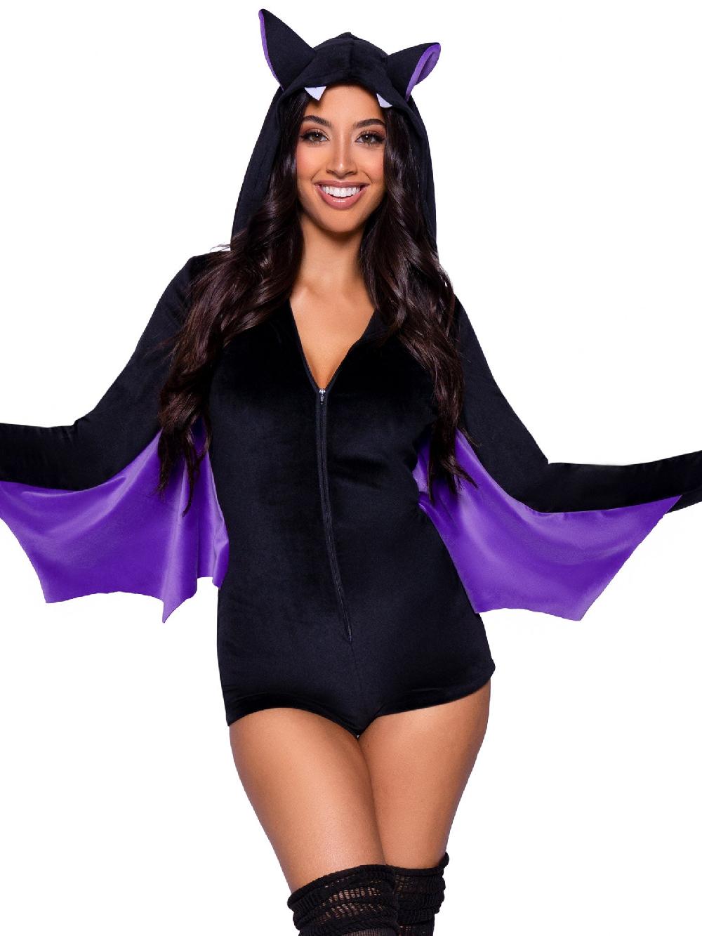 leg avenue Comfy Bat Costume Black/Purple