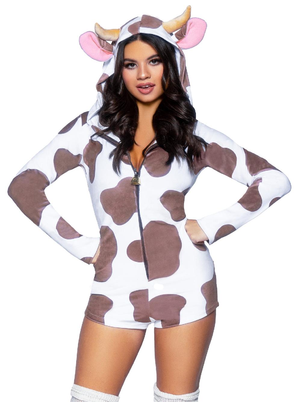 leg avenue Comfy Cow Costume Brown/White