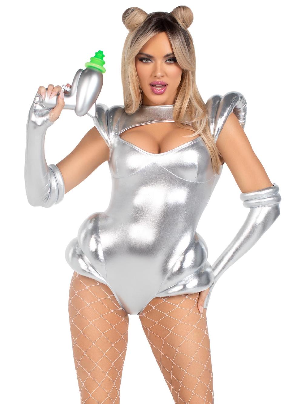 leg avenue Cosmic Cutie Alien Costume Silver