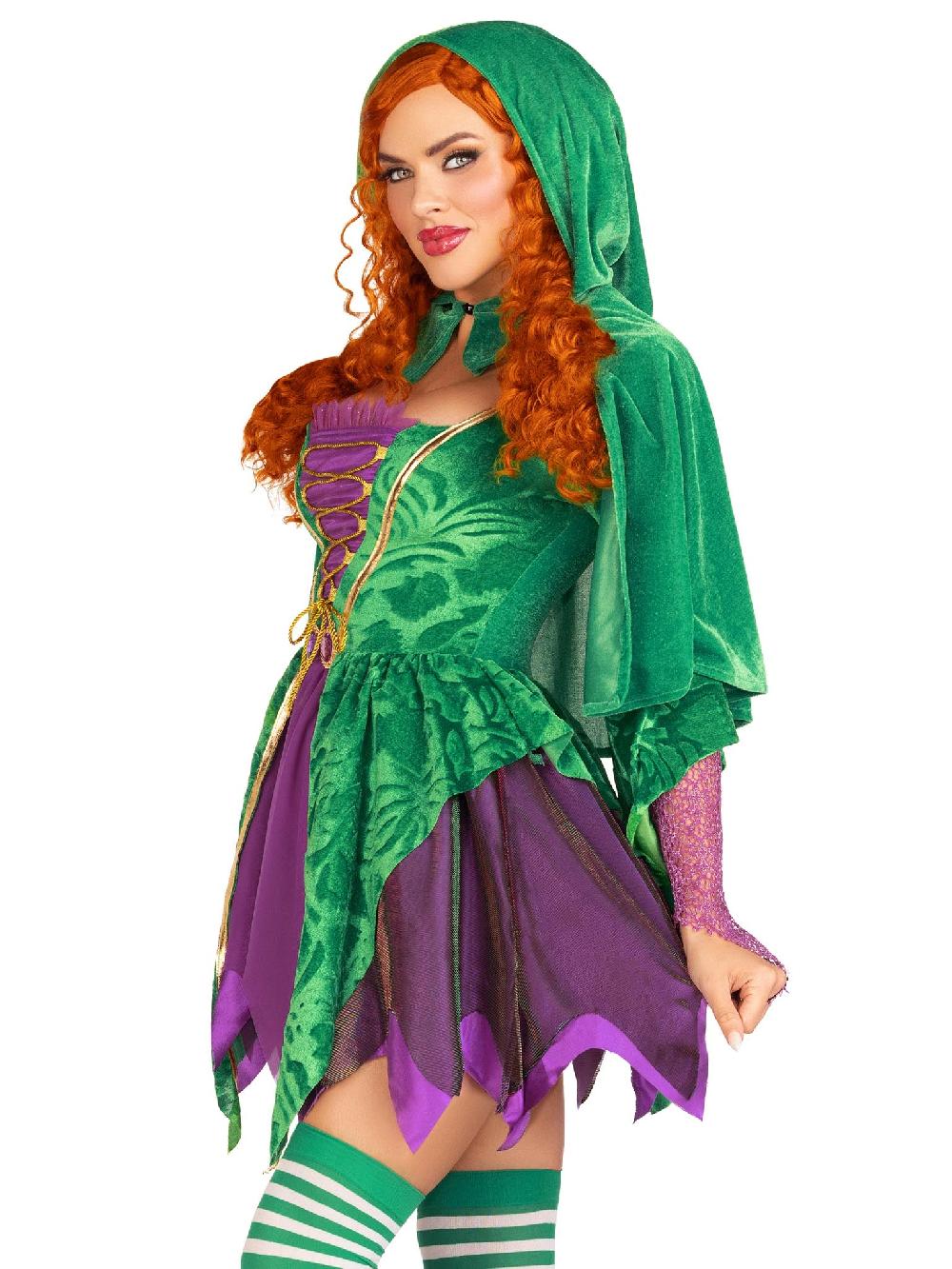 Leg Avenue Crafty Spellcaster Costume Purple/Green