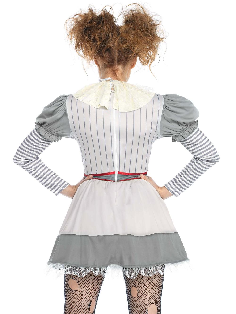 Leg Avenue Creepy Clown Costume Grey/Red