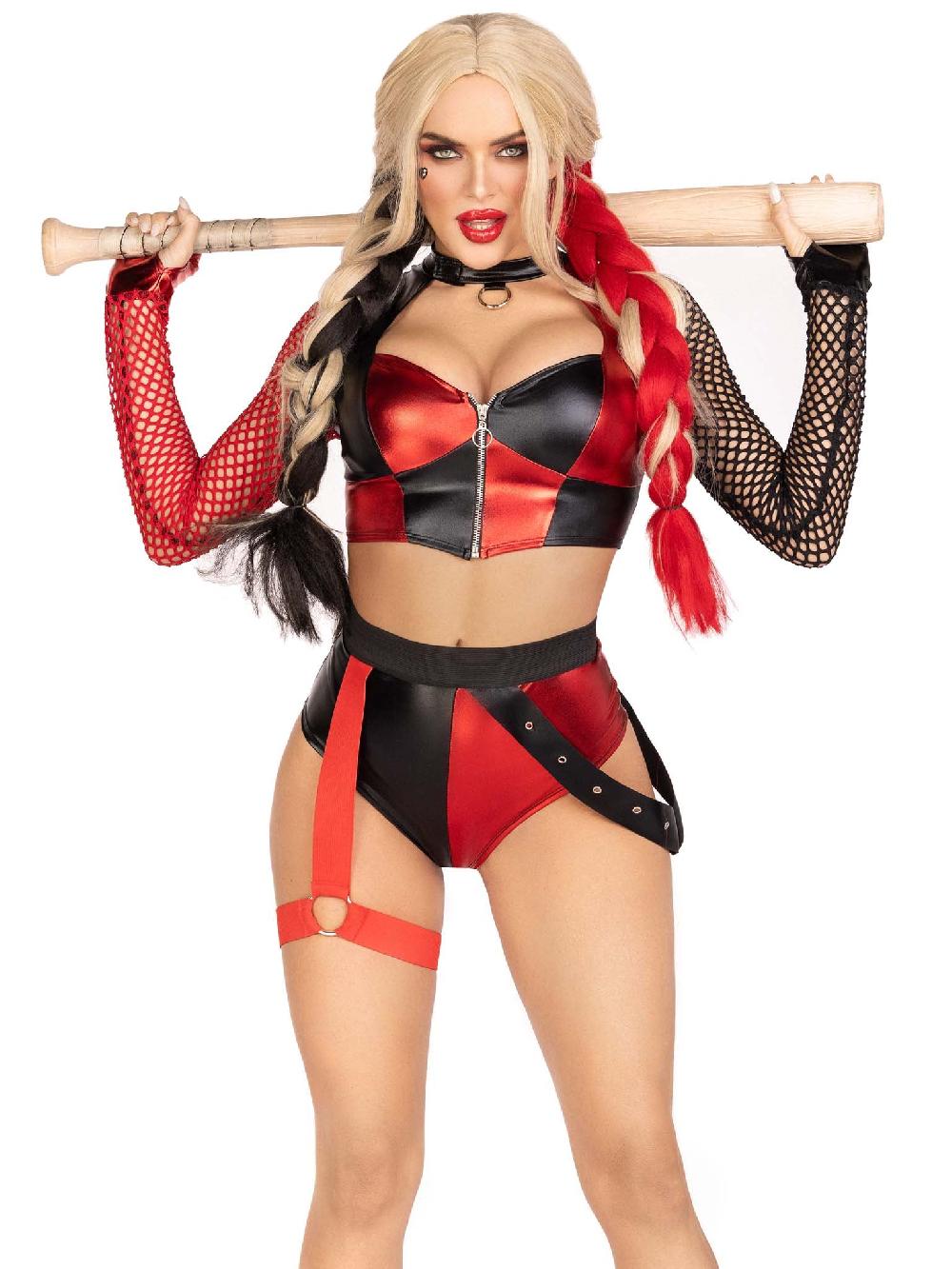leg avenue Crime Spree Sweetie Costume Red/Black