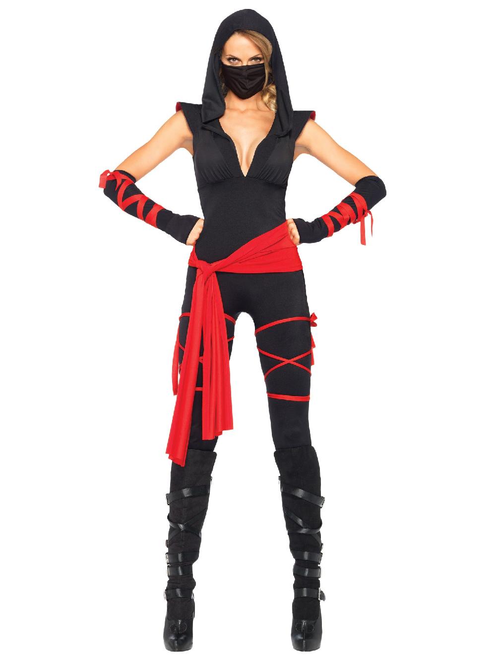 Leg Avenue Deadly Ninja Costume Black/Red