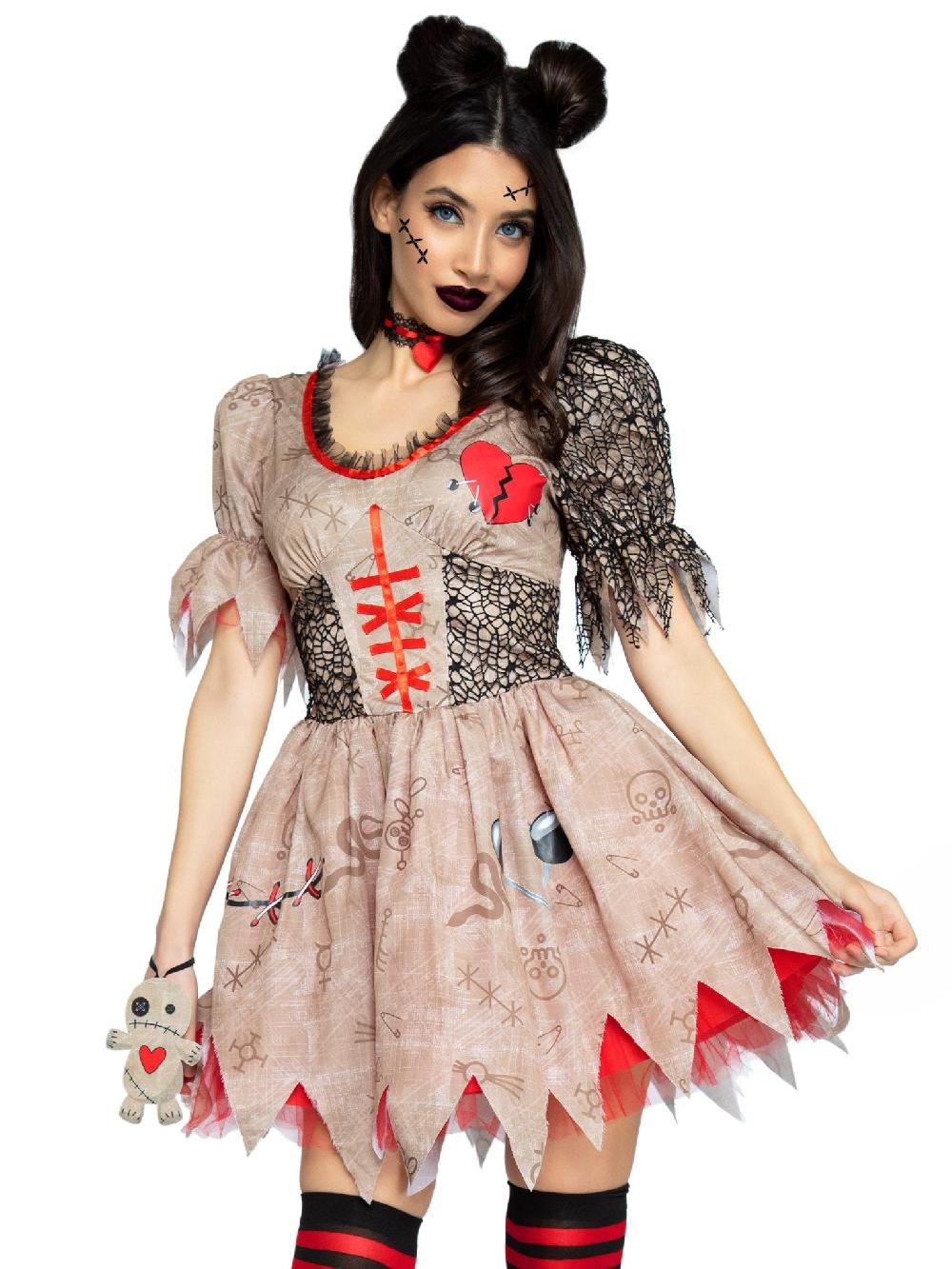 leg avenue Deadly Voodoo Doll Costume Brown