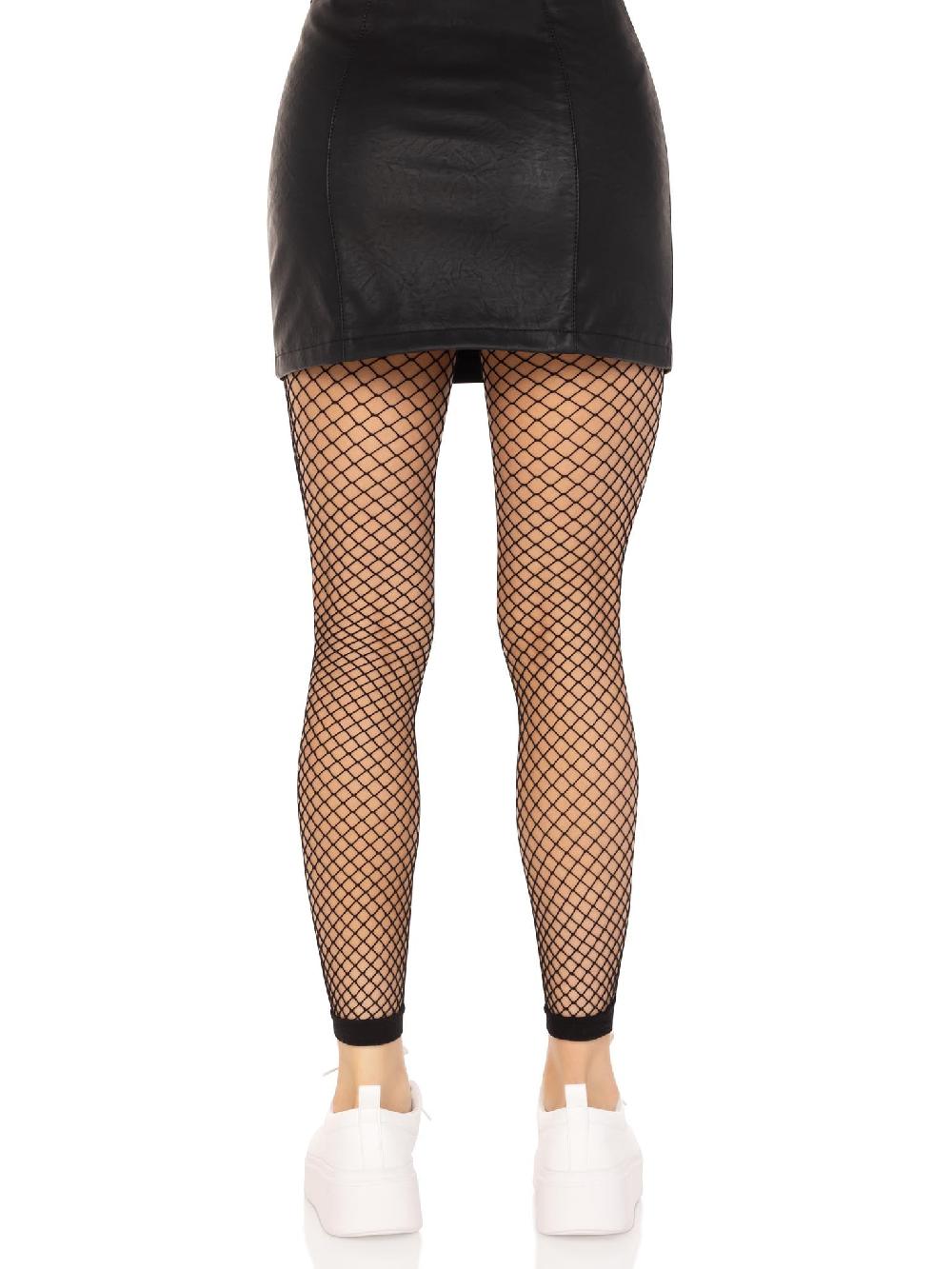 Leg Avenue Delilah Fishnet Footless Tights Black