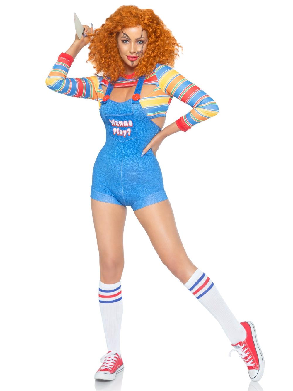 Leg Avenue Demon Doll Killer Costume Blue