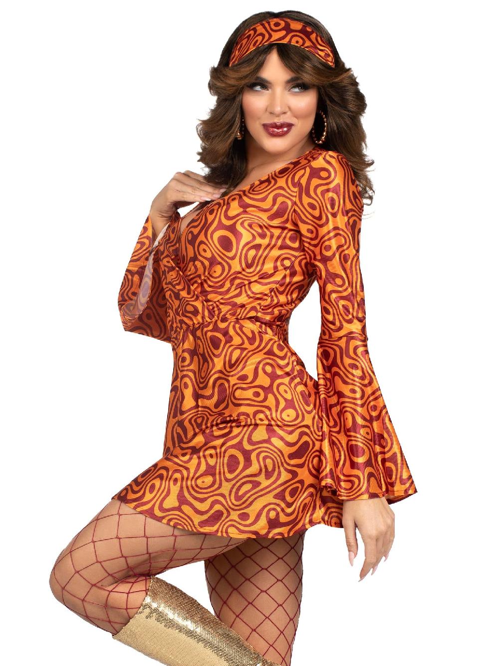Leg Avenue Disco Doll Costume Orange
