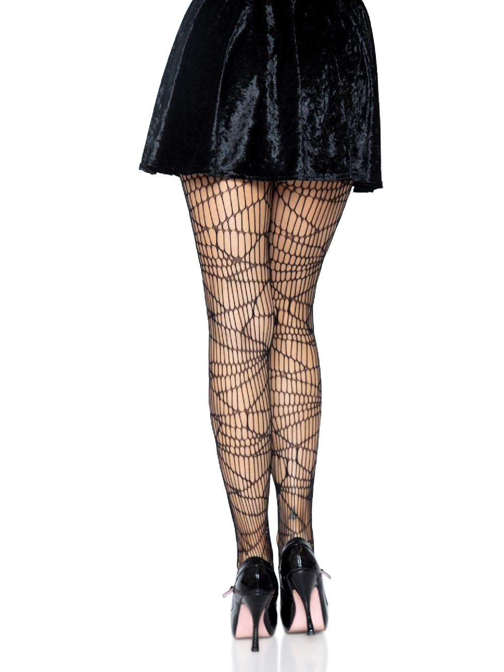 Leg Avenue Distressed Net Pantyhose Black