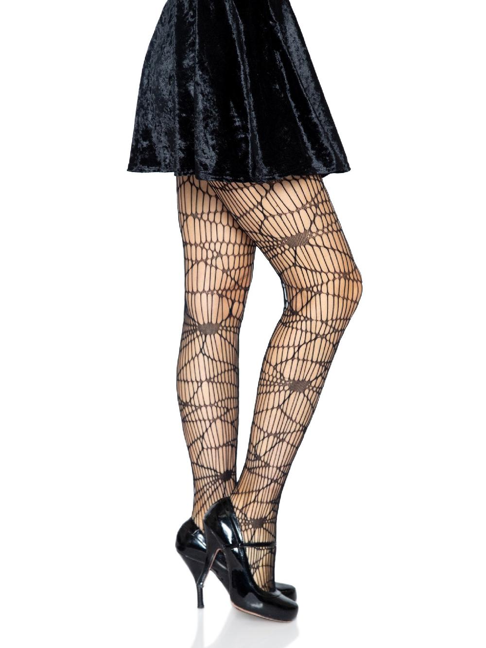 Leg Avenue Distressed Net Pantyhose Black