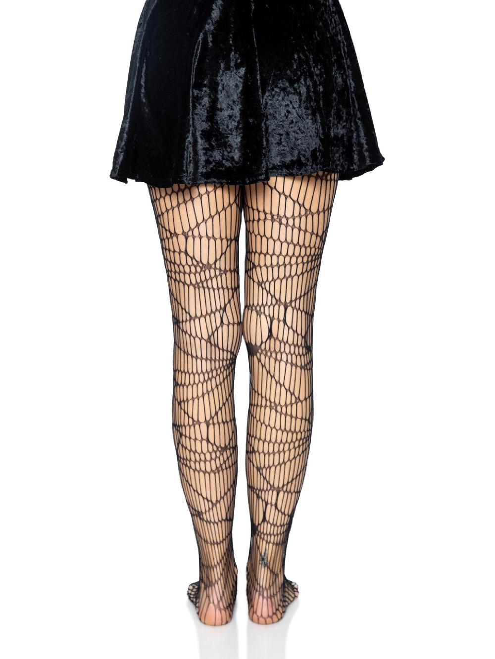 Leg Avenue Distressed Net Pantyhose Black