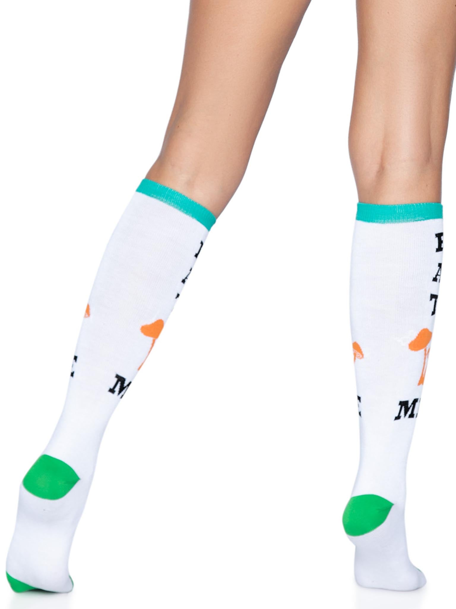 Leg Avenue Eat Me Knee High Socks Multicolor