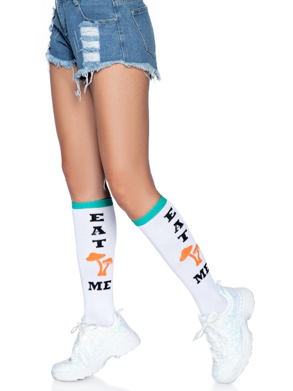 Leg Avenue Eat Me Knee High Socks Multicolor