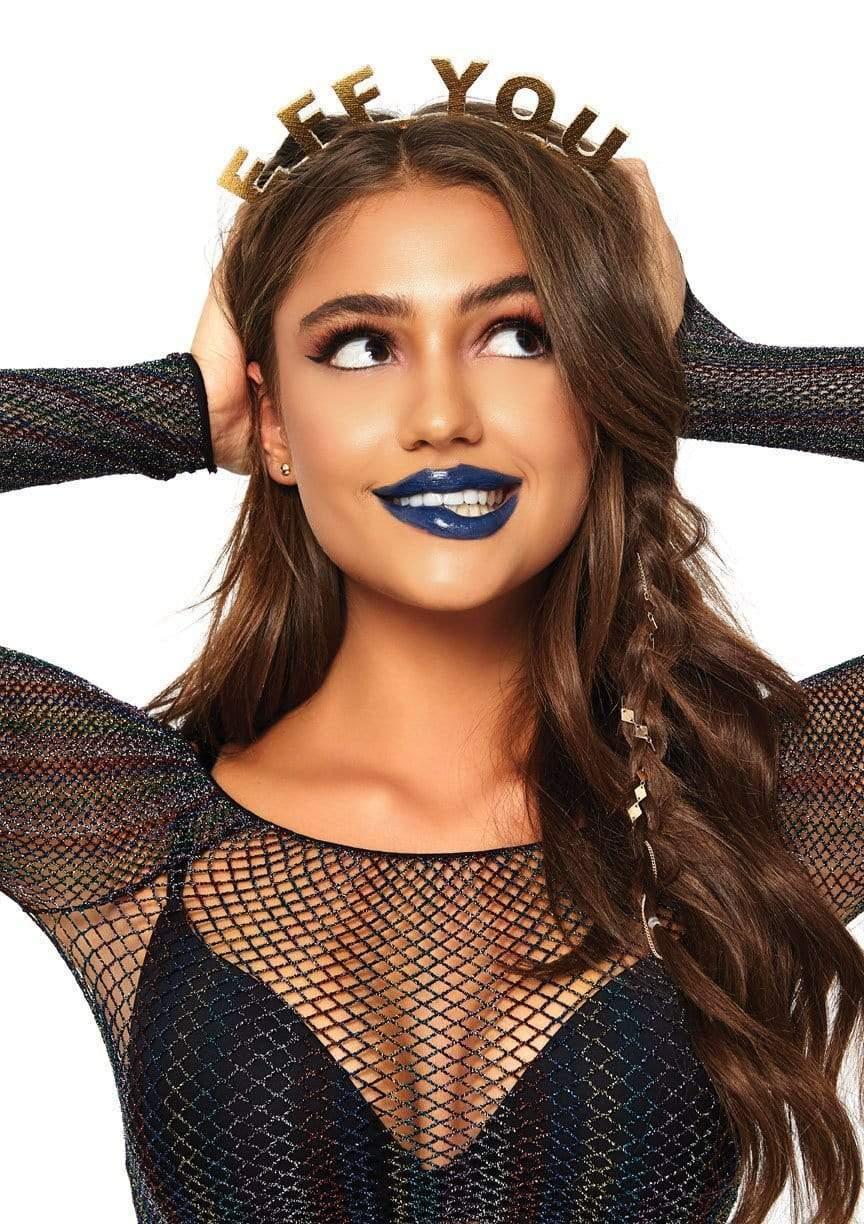 Leg Avenue Eff You Novelty Headband Gold