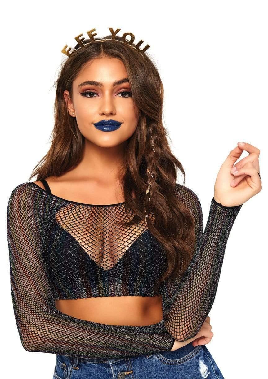 Leg Avenue Eff You Novelty Headband Gold