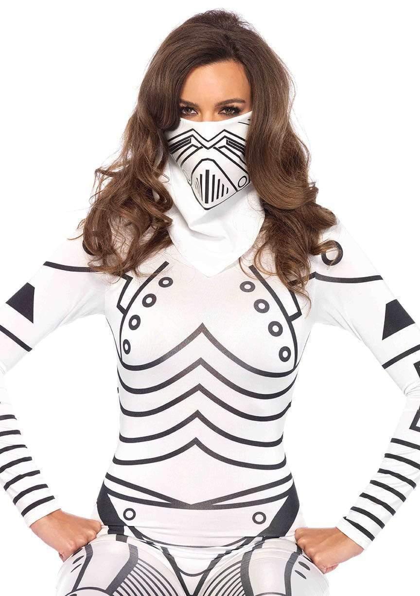 leg avenue Evil Robot Bandana Mask White/Black