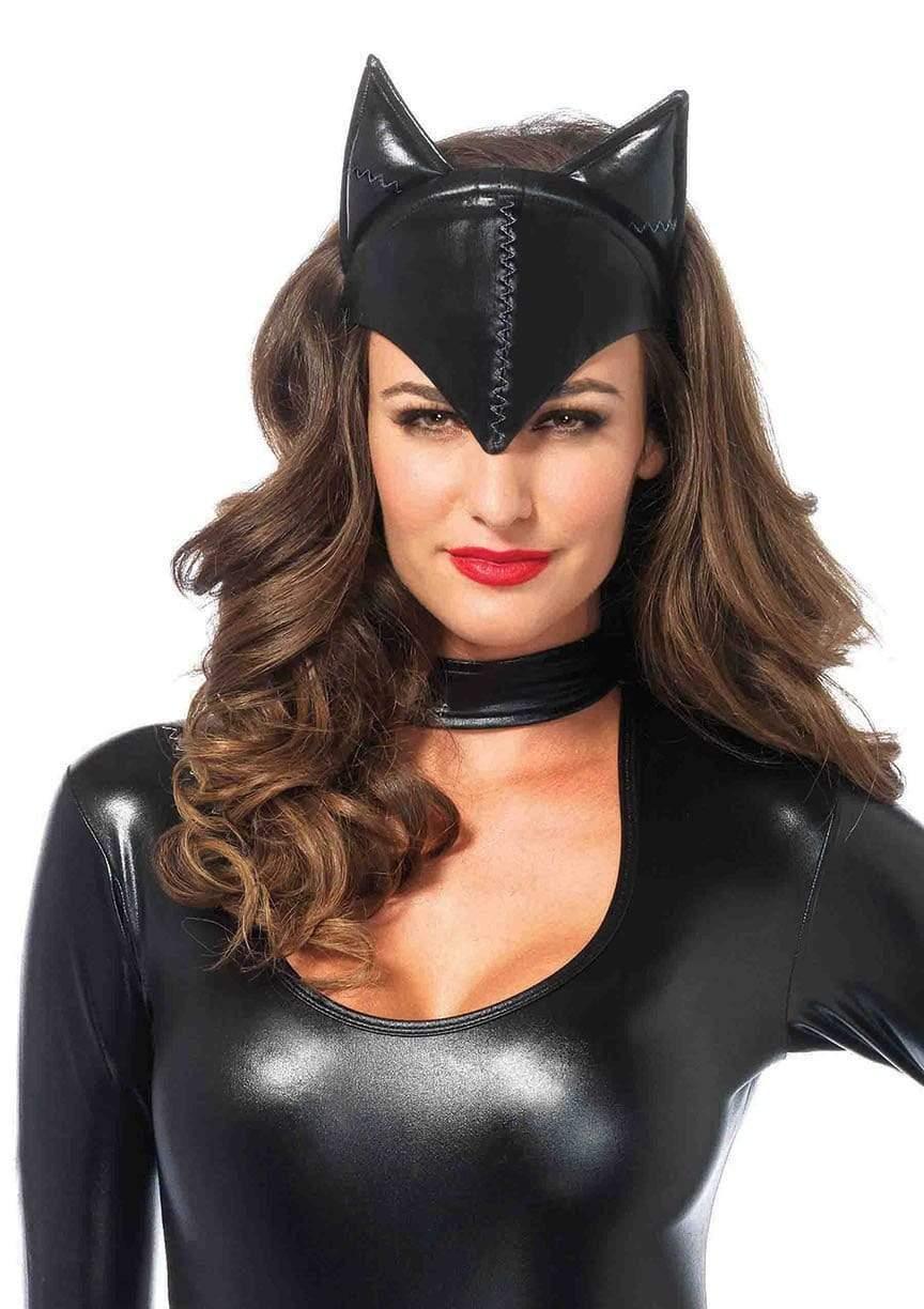 leg avenue Feline Femme Fatale Costume Mask Black