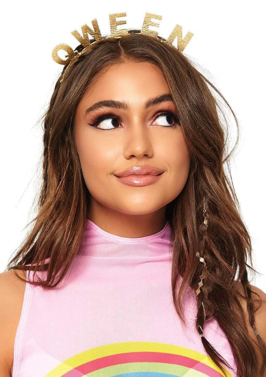 leg avenue Festival Qween Headband Gold