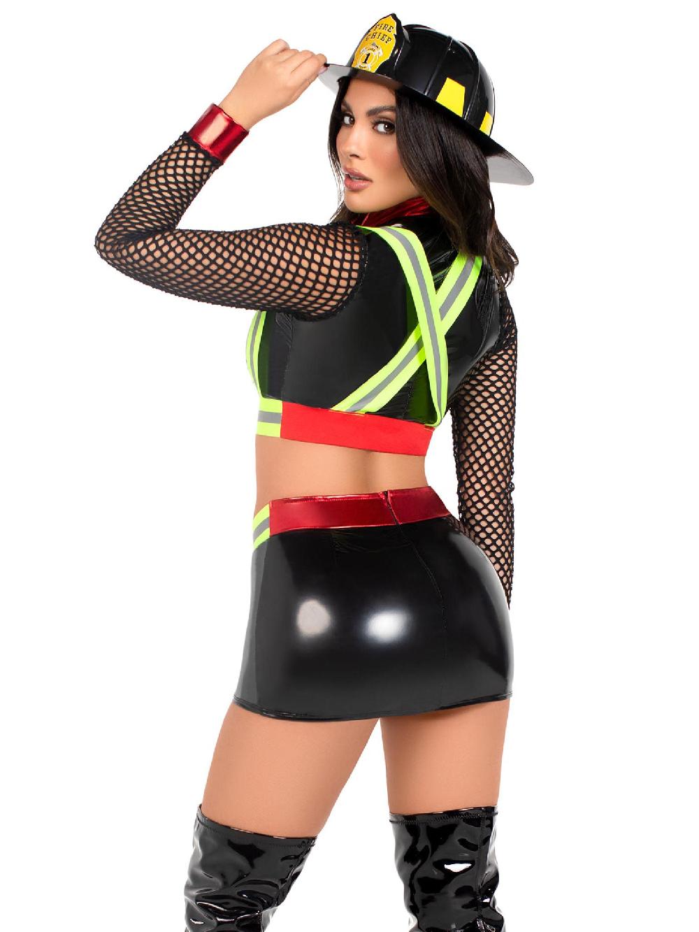 Leg Avenue Five Alarm Fire Fighter Costume Black