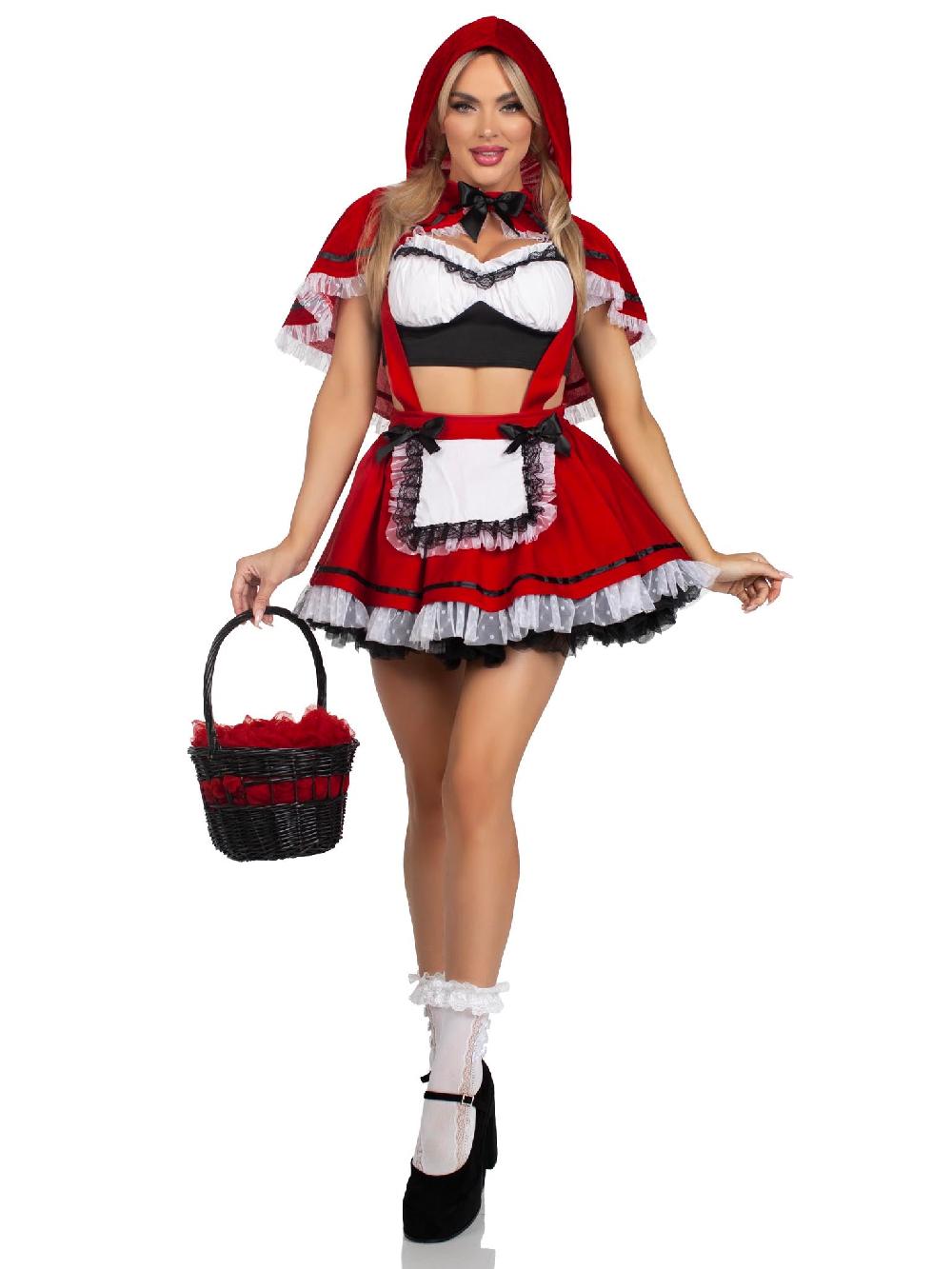Leg Avenue Flirty Miss Red Riding Hood Costume Red