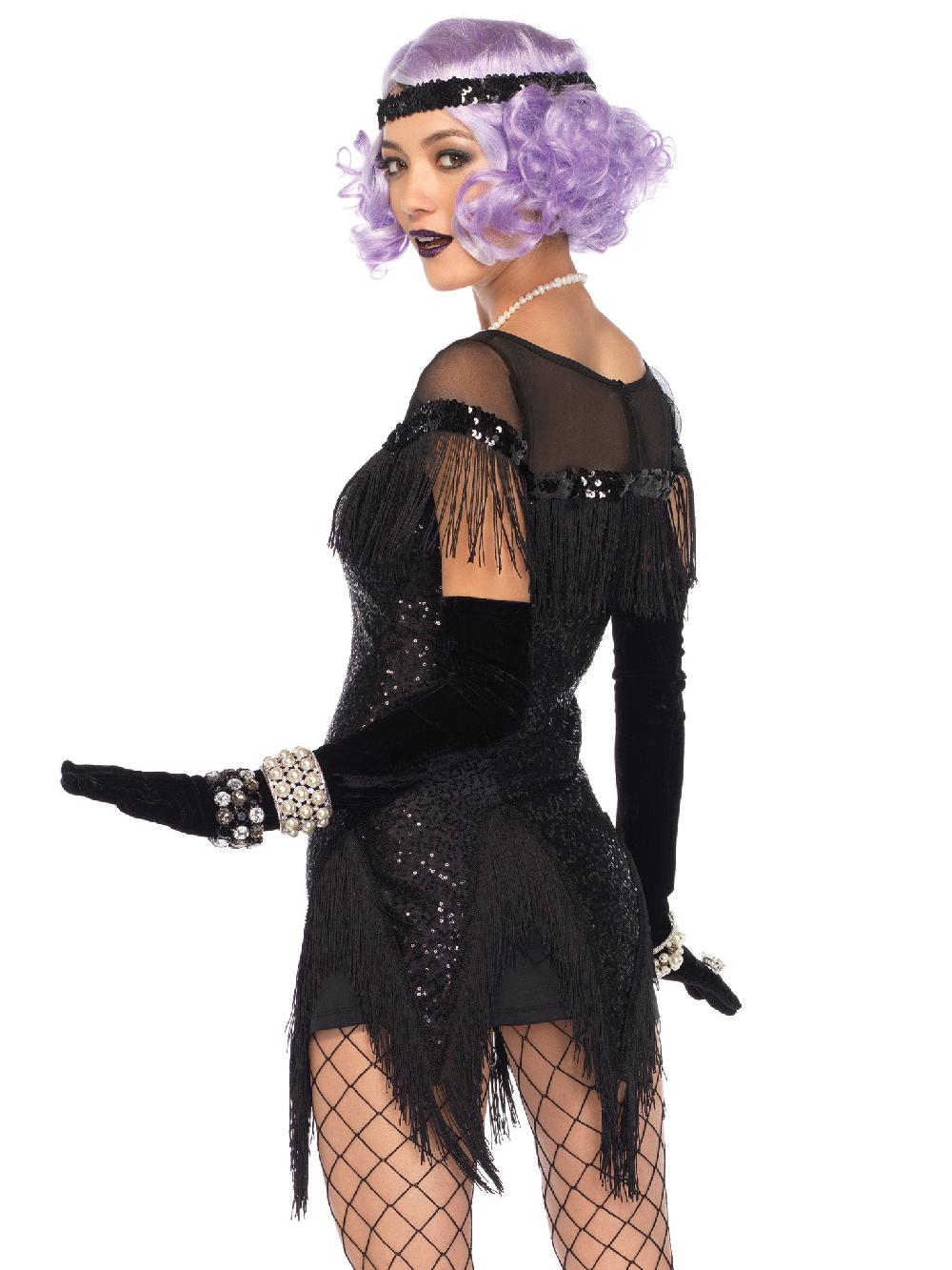 Leg Avenue Foxtrot Flirt Flapper Costume Black