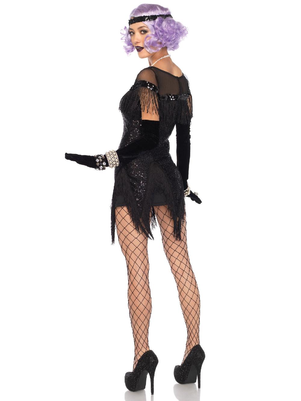 Leg Avenue Foxtrot Flirt Flapper Costume Black