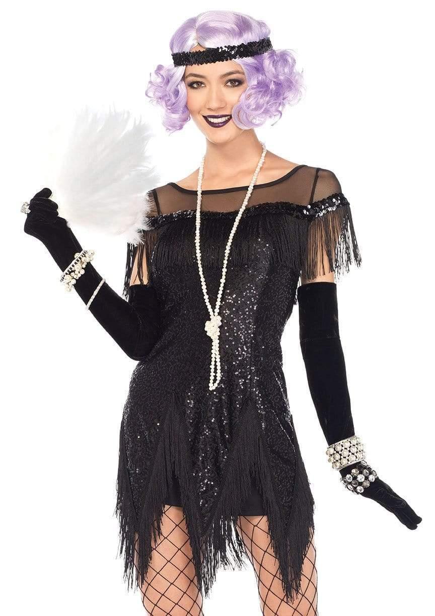 leg avenue Foxtrot Flirt Flapper Costume Black