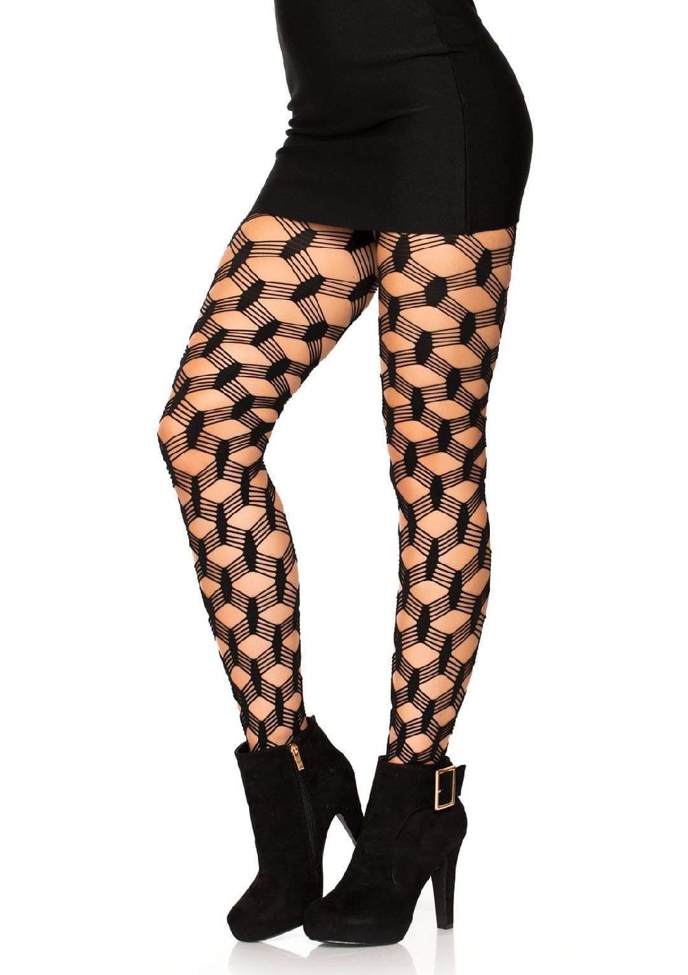 leg avenue Freya Hardcore Fishnet Tights Black