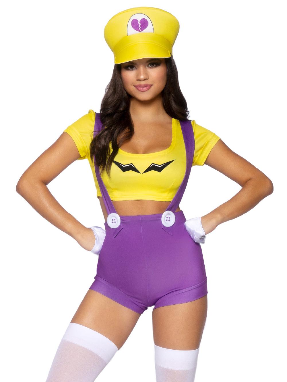 leg avenue Gamer Villain Costume Yellow/Purple