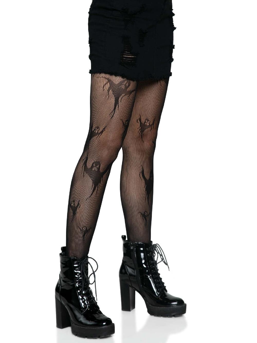 Leg Avenue Get Ghosted Fishnet Tights Black