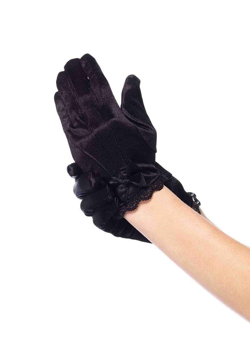 leg avenue Girl's Satin Gloves Black