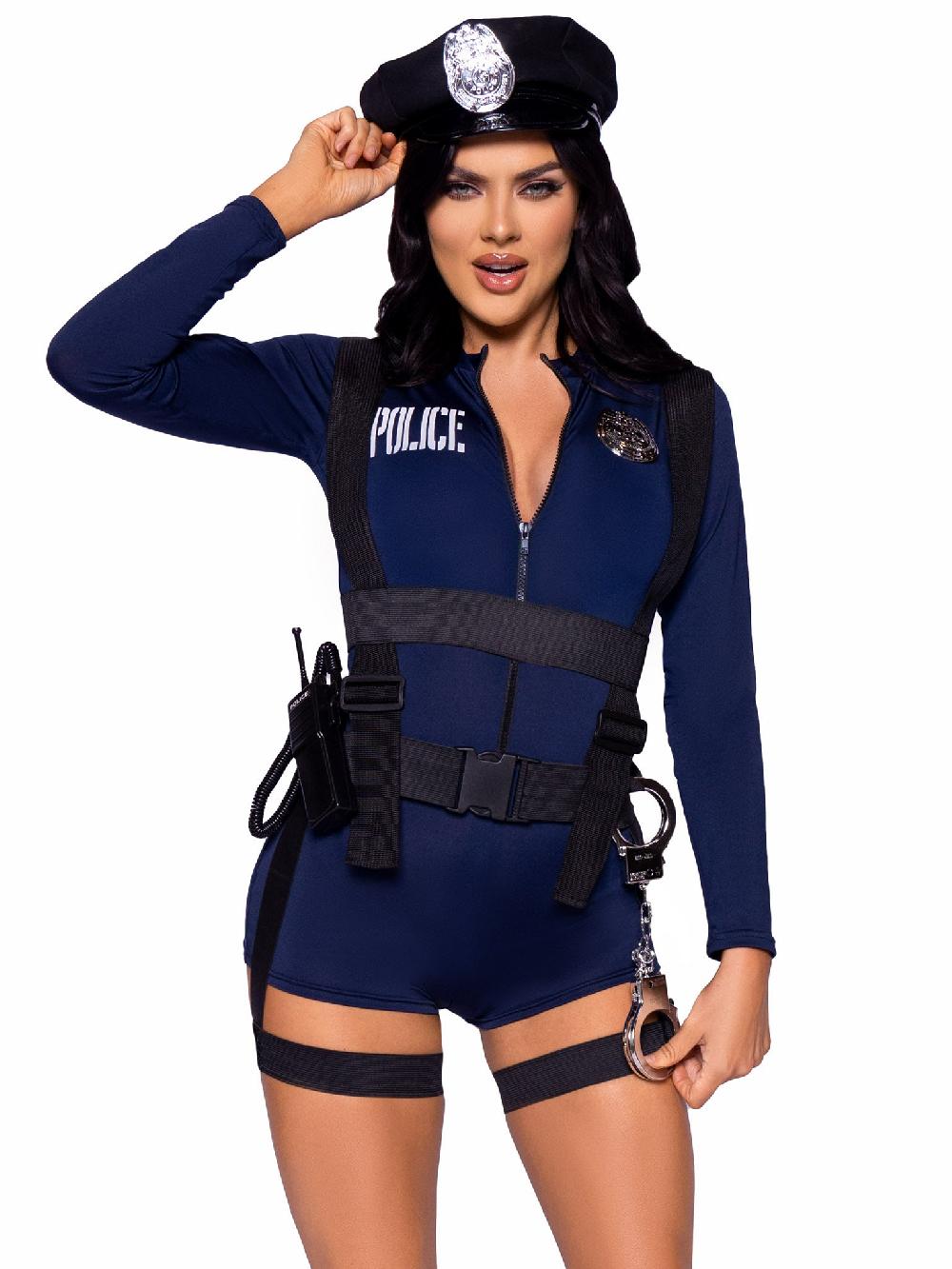 leg avenue Handcuff Hottie Cop Costume Blue