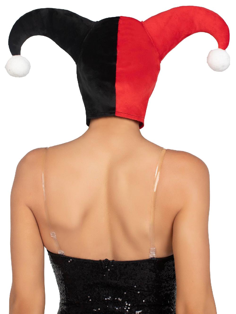 Leg Avenue Harlequin Bonnet Black/Red