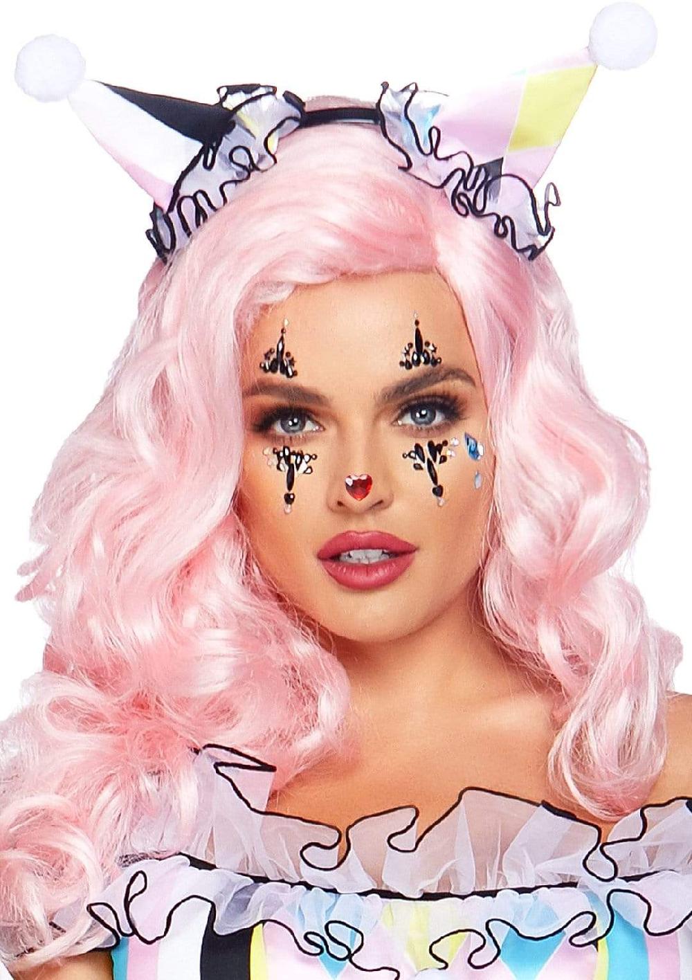 Leg Avenue Harlequin Clown Jewels Sticker Black