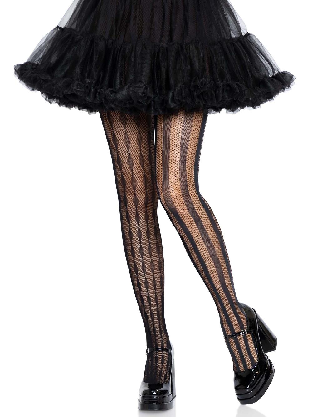 Leg Avenue Harlequin Net Tights Black
