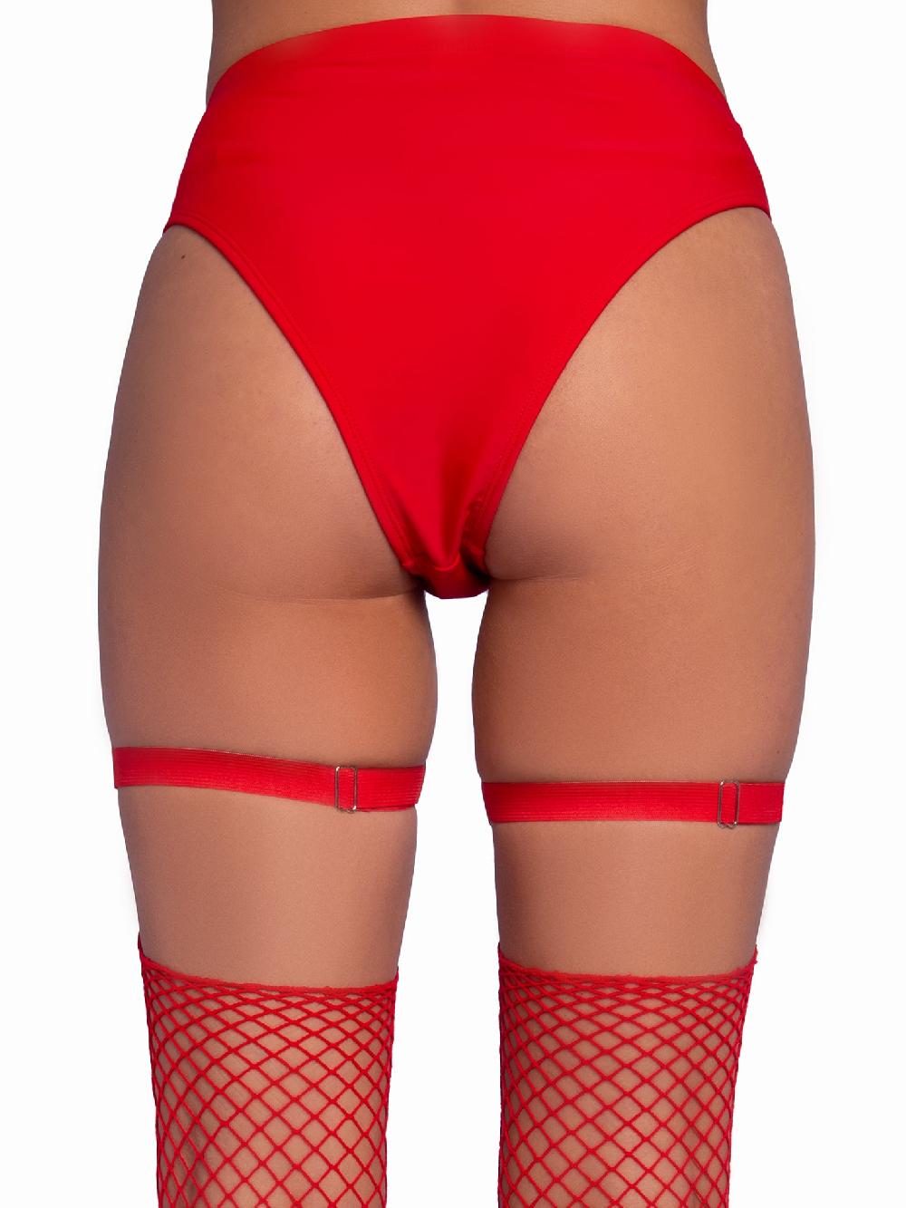 Leg Avenue Heart Thigh Garters Red