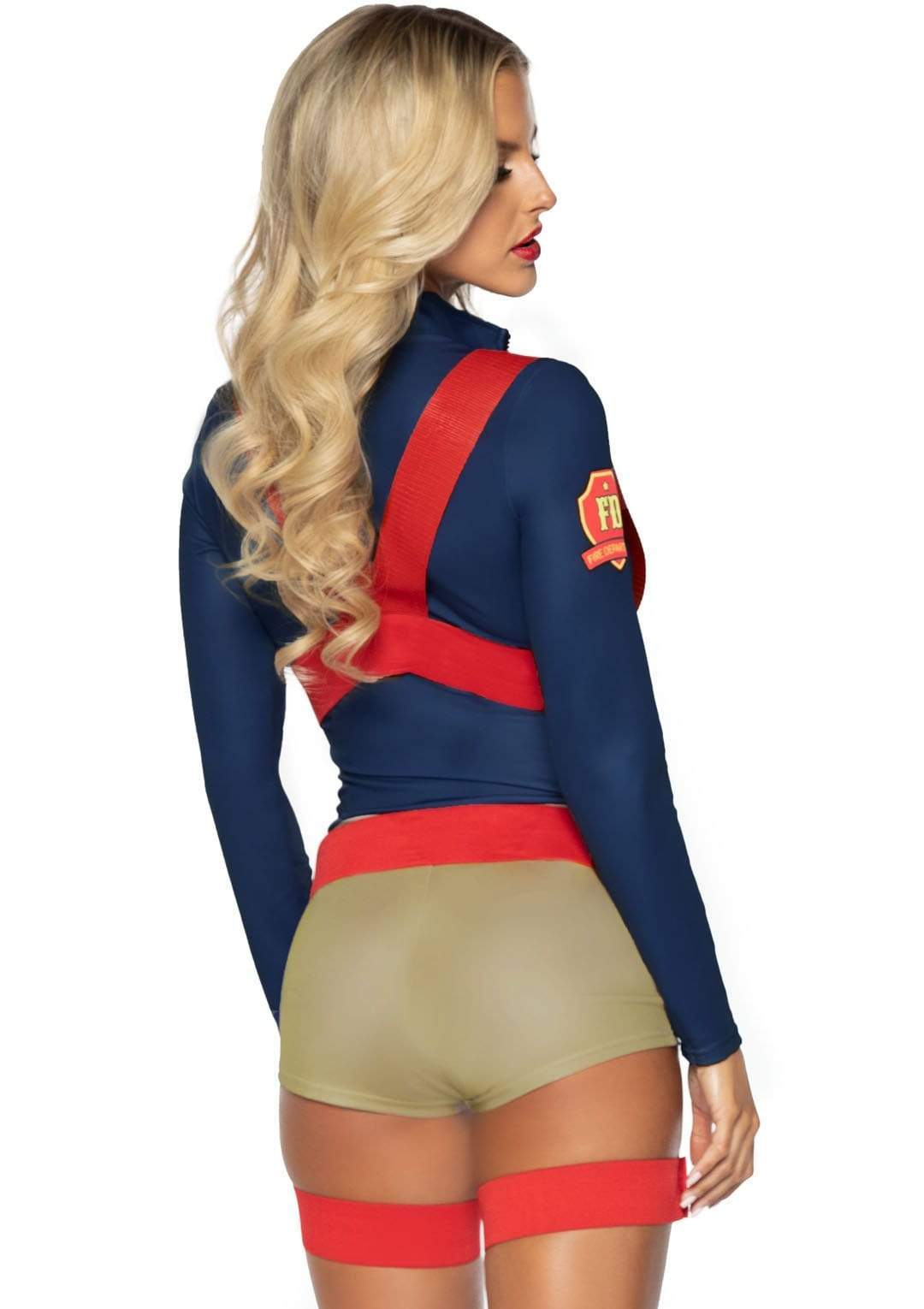 Leg Avenue Hot Zone Honey Firefighter Costume Blue