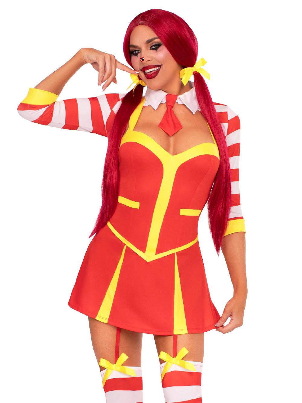 Leg Avenue Ketchup Clown Costume Multicolor