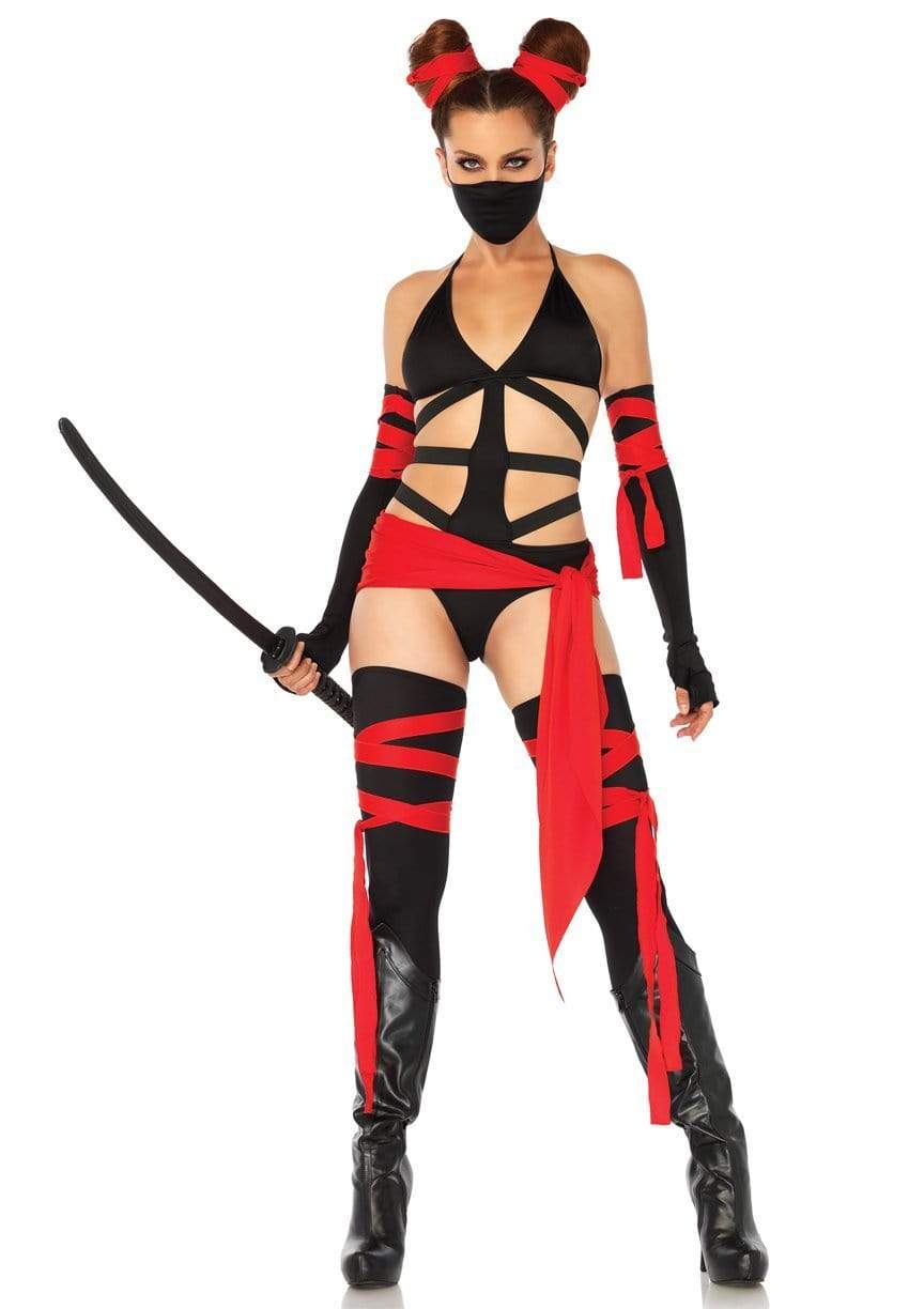 Leg Avenue Killer Ninja Costume Black/Red