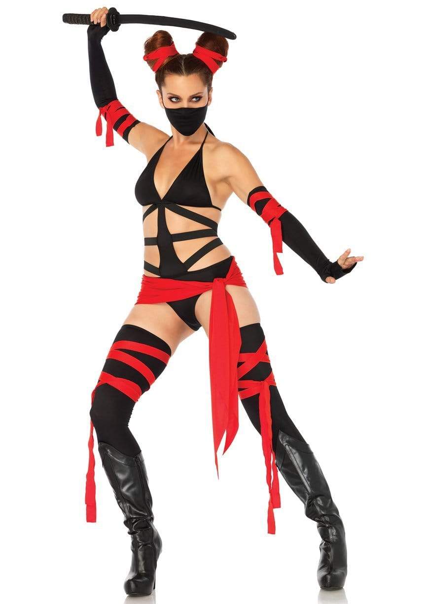 Leg Avenue Killer Ninja Costume Black/Red