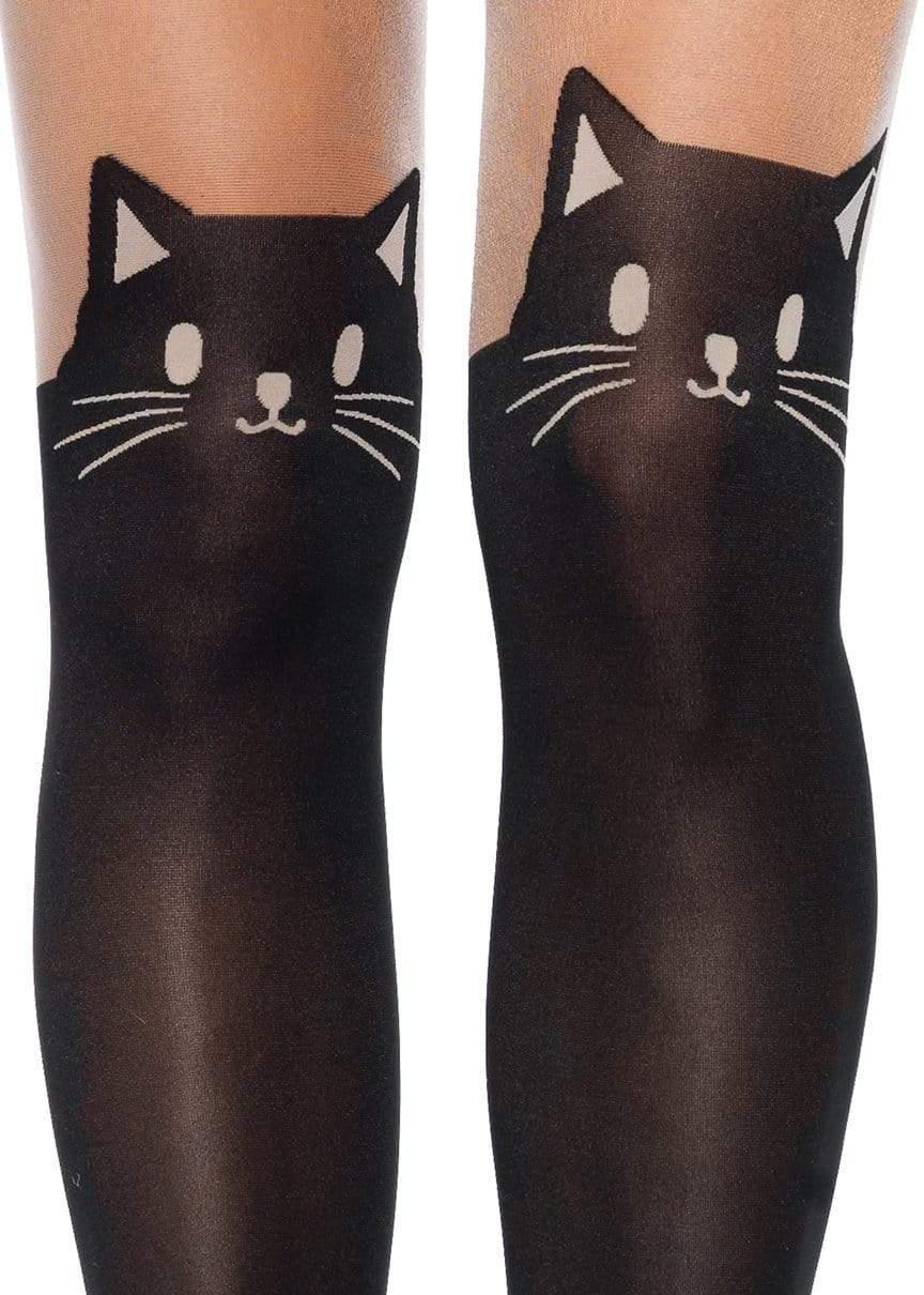 Leg Avenue Kura Black Cat Tights Black/Nude