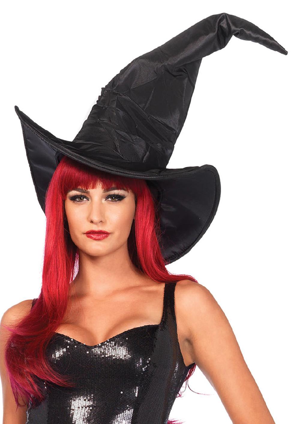 Leg Avenue Large Ruched Witch Hat Black