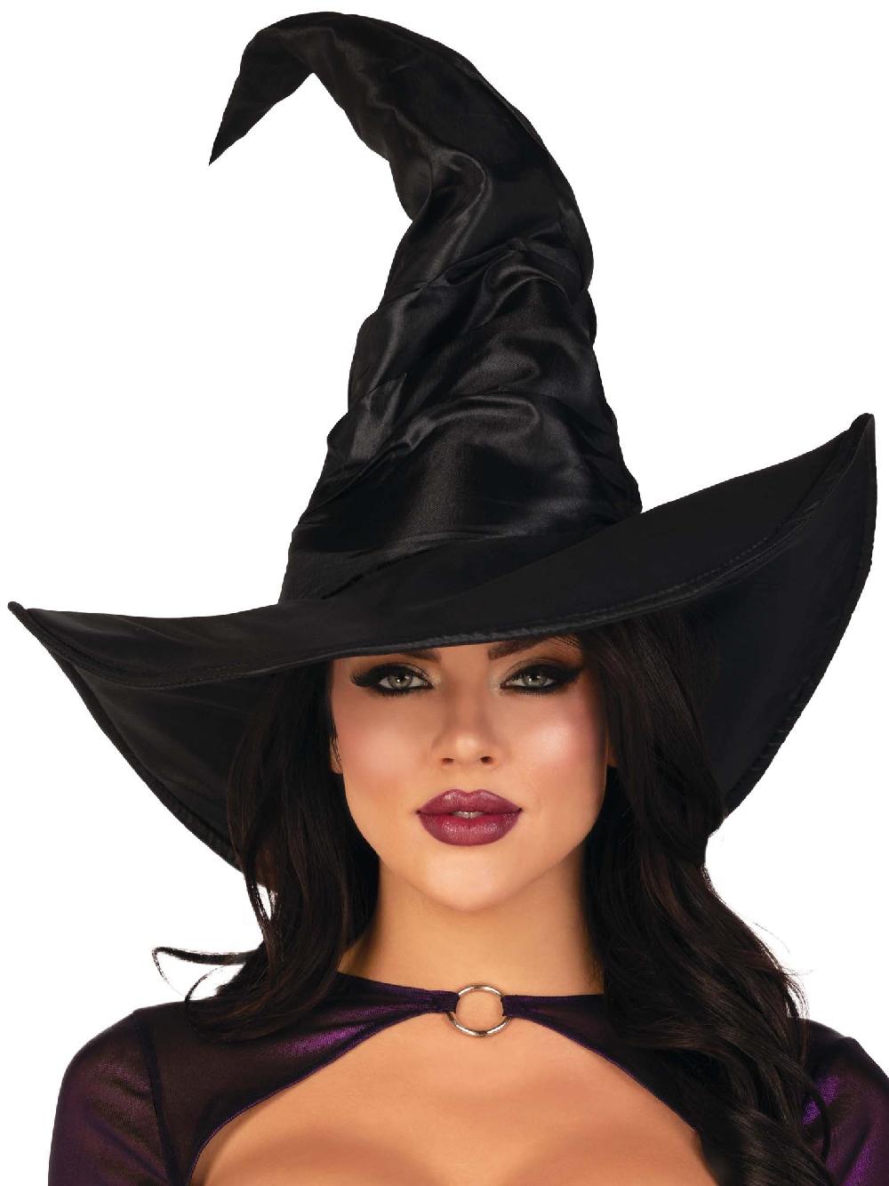leg avenue Large Ruched Witch Hat Black
