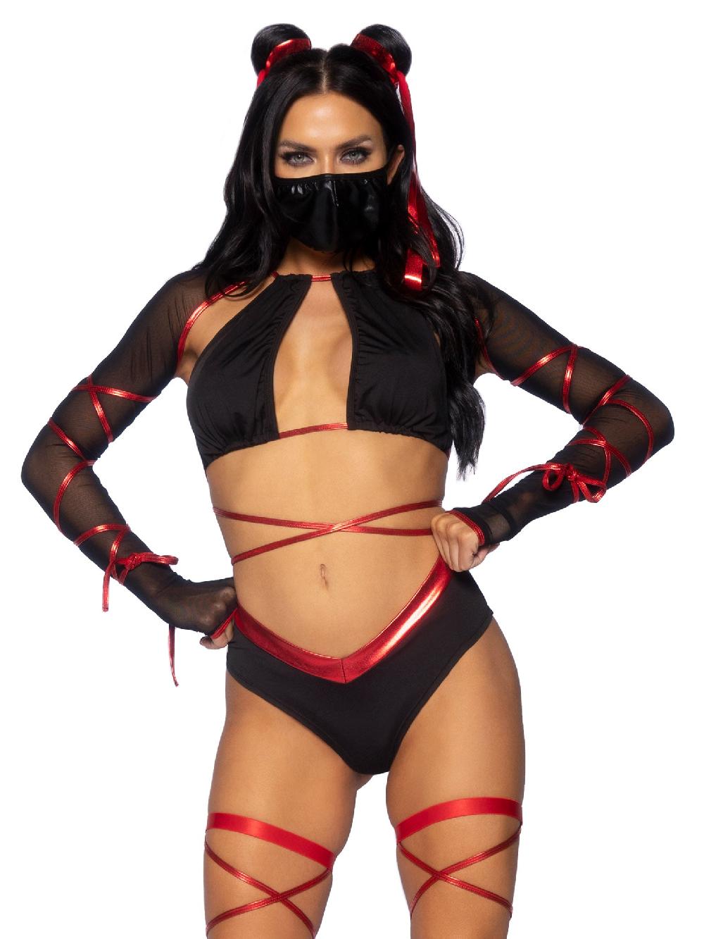leg avenue Lethal Ninja Costume Black/Red