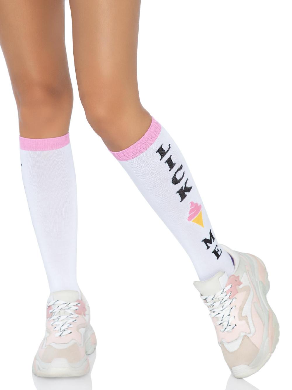 Leg Avenue Lick Me Knee Socks Multicolor