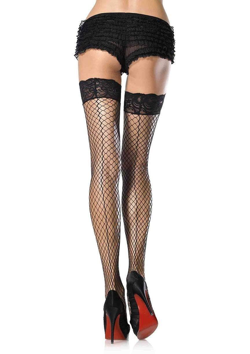 leg avenue Lori Net Thigh High Stockings Black