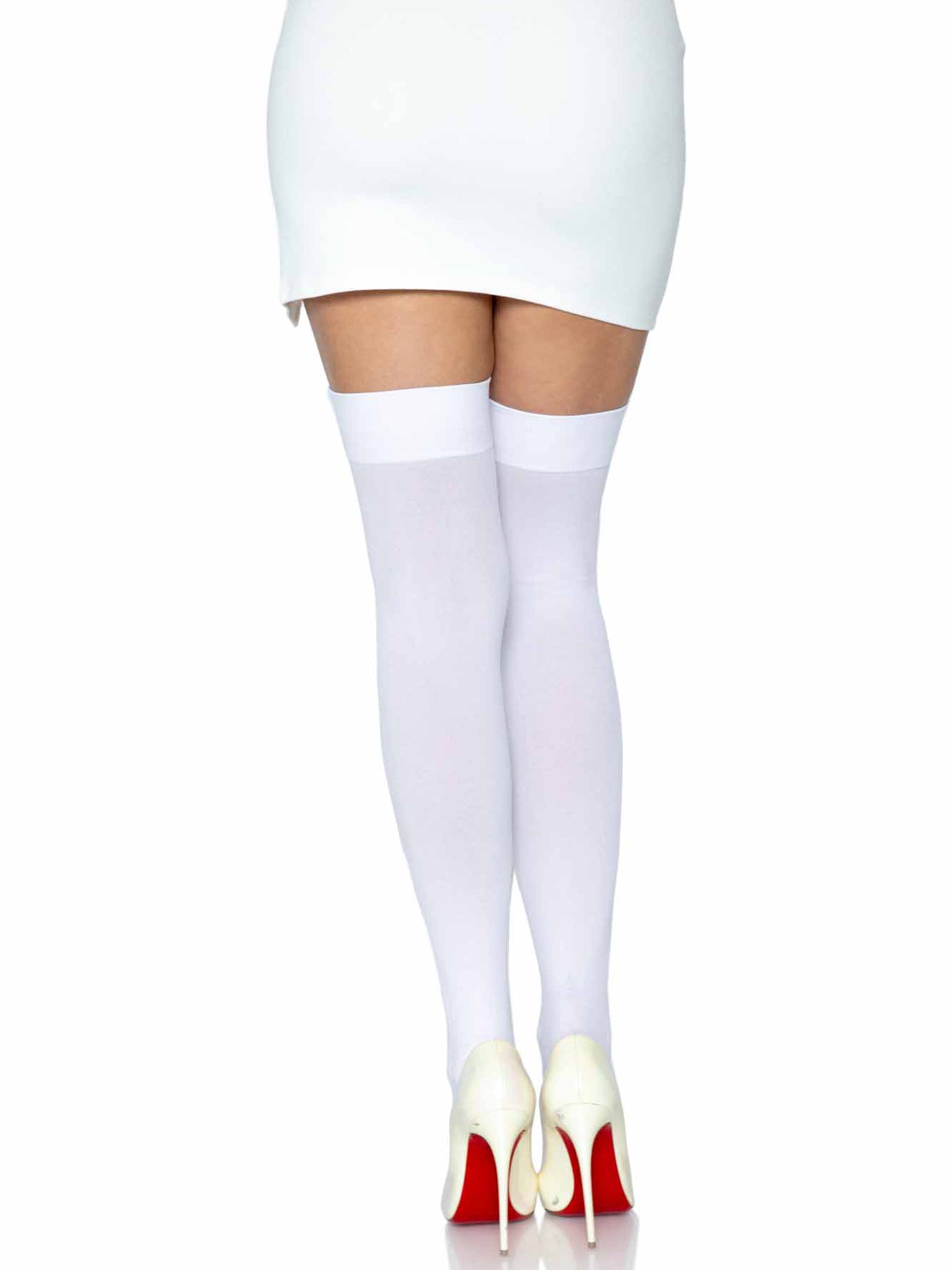 Leg Avenue Luna Thigh High Stockings White