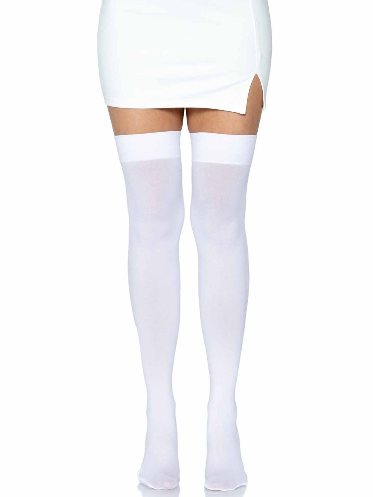 Leg Avenue Luna Thigh High Stockings White