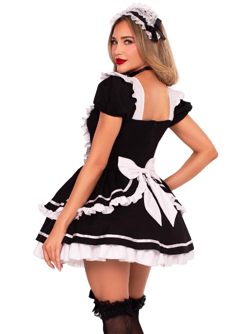 Leg Avenue Maid To Flirt Costume Black/White