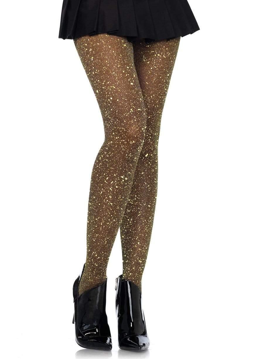 leg avenue Marsha Lurex Shimmer Tights Black/Gold